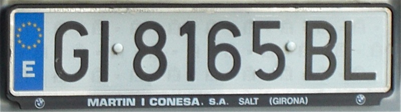 Matrícula española formato europeo